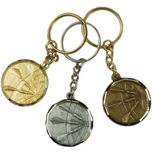 Bull's Dartboard Keyring Gold