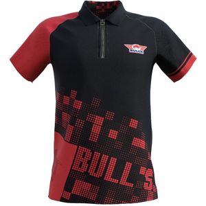 Bull's Plain Black Red Dart Polo 4XL