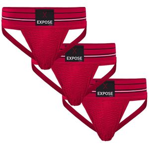 Expose Jockstrap - Ondergoed - Rood - 3 pack