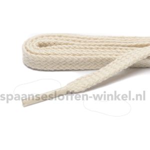 Schoenveters ecru  plat dikte 7 mm 70 cm