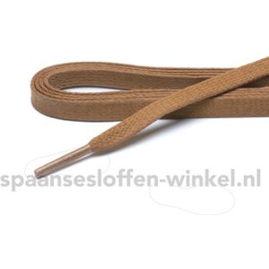 Schoenveters - Wax - Cognac - Plat - 120 cm - Katoen