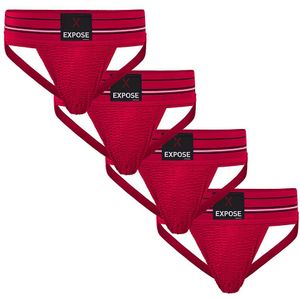 Expose Jockstrap - Ondergoed - Rood - 4 pack