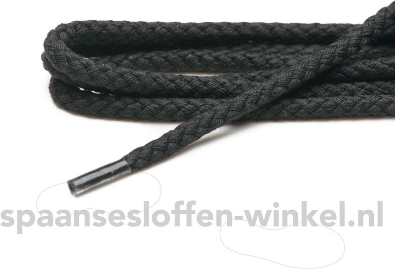 Cordial katoenen grof rond zwart veters dikte 4 mm 55 cm