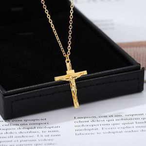 Ketting met Kruis Hanger Jezus Christus Goud en Zilver