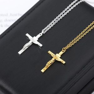 Ketting met Kruis Hanger Jezus Christus Goud en Zilver