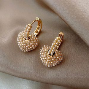 Wiftly Oorbellen voor dames en meisjes, 925 sterling zilver, eenvoudige lange parels, eiwig liefde, symbool, mode, hoepel, oorhanger, oorstekers, cadeau voor vriendin, dochter, hypoallergeen