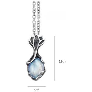 Vintage Maansteen Hanger Ketting