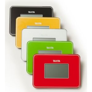 TANITA HD-386 - 's Werelds Kleinste Personenweegschaal - Mini Weegschaal - tot 150 kg - Ideaal voor Reizen en Kleine Ruimtes - 19x13,5x2cm - Zwart