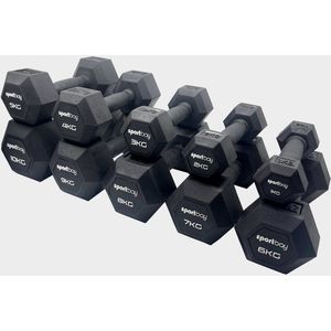 Sportbay volledig Rubberen HEXA Dumbbells