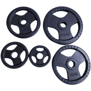 ATLETICA Rubber Plates | Set | Kleine Hantelschijven | Maakt het mogelijk om de gewichten in kleine stappen aan te passen | Roestvrijstalen ring | 50mm Grootte 2x1,25kg
