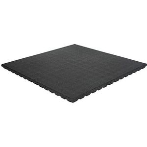 Fitnessvloer standaard 100x100x4,3 cm (Zwart)