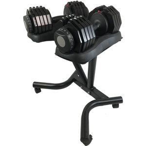 2 x Duo-tech dumbbells 25 kg + standaard