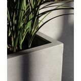 1 Stuk(s) - Paris Rechthoek 60 - Beton Grijs Stevige Plantenbak Voor Buiten - Kleur: