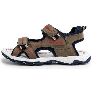 Levi's New Davenport Kindersandalen – Khaki – Klittenband - Maat 33 – Synthetisch Leer