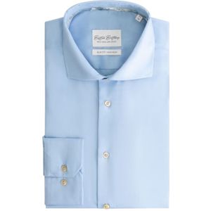 Boston Brothers - Wide Spread Overhemd - Licht Blauw - Heren - Twill