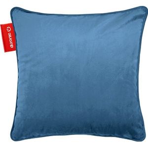 Auronic Warmtekussen - Velvet - 45x45 - Draadloos - Oplaadbaar - Elektrisch kussen - Infrarood - Blauwgrijs