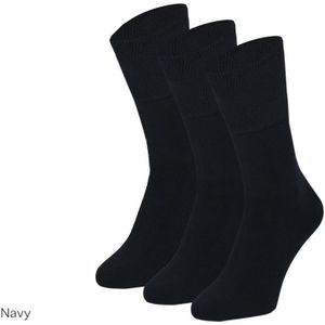 Bamboo Diabetes Sokken - Ideaal bij Trombose - Unisex - 3 Paar - Navy