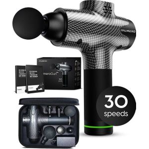 Palmero® Pro Massage Gun - Tot 60% Dieper - Uiterst Stil & Krachtig - Lange Batterijduur - 30 snelheden - 6 kopstukken - Gratis e-book -