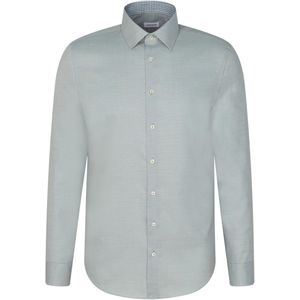 Seidensticker Heren Overhemd Langarm Shaped Fit Kentkraag Groen – Maat 44
