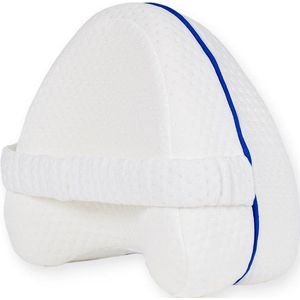 Loti Kniekussen voor in bed - Orthopedisch Kniekussen met band - Ergonomisch Beenkussen - Houding Correctie – Zijslaapkussen – Traagschuim -