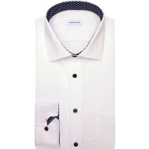 Seidensticker Heren Overhemd White - Slim Fit - New Kent Kraag - Maat 40 - Extra Lange Mouwen