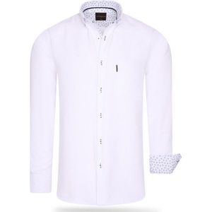 Cappuccino Italia Overhemd - Wit - Regular Fit - Hoogwaardige Materialen