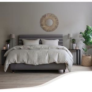 Home by TEMPUR® - Dekbedovertrek van 100% zijdezachte Bamboe - strijkvrij en droger geschikt - Nature - 240x220 cm - zonder kussensloop