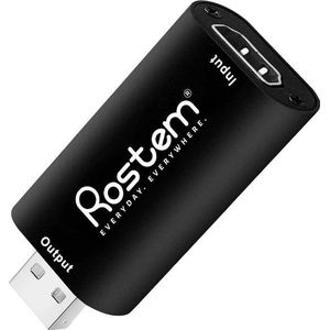 Rostem Capture Card HDMI naar USB - Video Game Capture geschikt voor PlayStation, Xbox, Nintendo, Windows, MAC - Game Capture