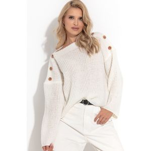 Fobya F1265 - Damestrui - Ecru - Acryl/Polyamide/Wol/Polyester