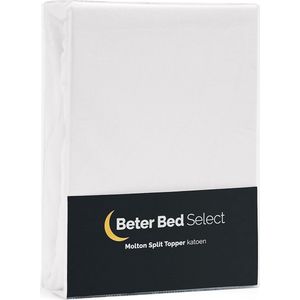 Beter Bed Select Molton Splittopper 180 x 200 cm - Wit - Matrasbeschermer voor Splittopmatras tot 10 cm