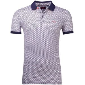 NZA Polo - Blauw - Geprint Katoen - Maat M - New Zealand Auckland