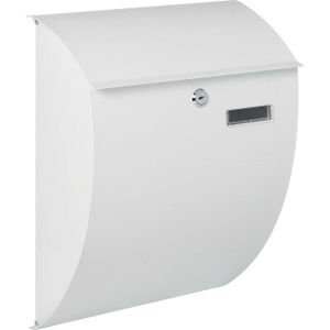 Perel - Brievenbus - Wit - Kunststof - Met Cilinderslot