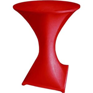 Perel - Statafelrok - Met Extra Cover - Statafel Tafelrok - Rood - Statafelhoes - Stretch – Statafelrok voor Statafel ∅80-85 x 110 cm
