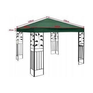 Coast 3 x 3 m paviljoen dak vervangende dakpaviljoen vliegtuig groen