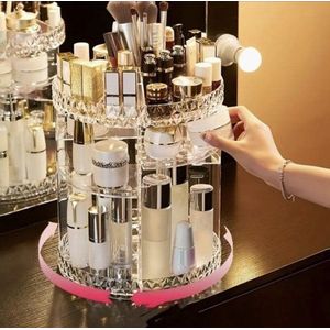 Make Up Organizer Transparant - 360 Graden Roterende Displaystandaard - Sieradendoos - Makeup & Nagellak Organizer - Make Up Koffer - Acryl