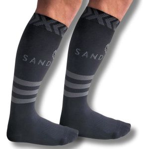 Sandside Support Compressiekousen – 2 Paar – Sport Compressiesokken – Hardloopsokken – Zwart – Maat 36-40 (S/M)