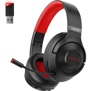 Fuegobird UG-01 2.4GHz Draadloze Gaming Headset - Bluetooth koptelefoon - Multiplatform - Geschikt voor PS4/PS5, Nintendo Switch - Rood