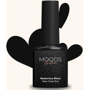 Moods - Gellac 201 - Gellak - Glitter Zwart - 15ML