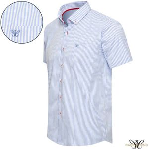 Cappuccino Bronte shirt streepjes Lichtblauw - Maat L