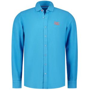 New Zealand Auckland Casual Overhemd Heren Lichtblauw | Maat L | 100% Katoen | Ademend & Zacht