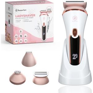 Beeperfect® 3 in 1 Ladyshaves Voor Vrouwen - Scheerapparaat Vrouw - Bikinitrimmer - Oplaadbaar - Waterdicht - 3 Opzetstukken