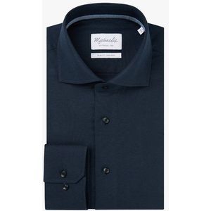 Michaelis slim fit heren overhemd - dobby - groen - Strijkvriendelijk - Boordmaat: 39