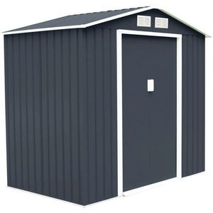 Tuinhuisje metalen fundering - Donkergrijs - 213 x 127 x 185 cm