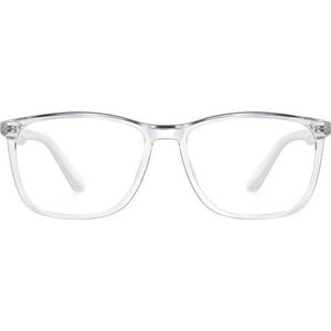 LC Eyewear Beeldschermbril - Blauw Licht Bril - Incl. Brillenkoker - Unisex - Transparant - Retro