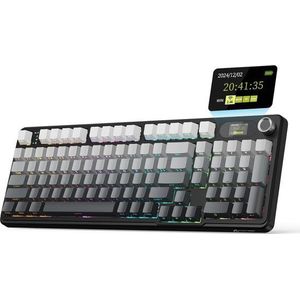 ATTACK SHARK X98PRO - Draadloos Mechanisch Gaming Toetsenbord - Zijbedrukte PBT Keycaps - TFT Scherm - Multifunctionele Draaiknop -
