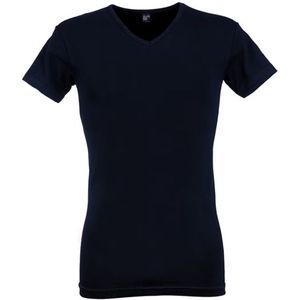 Alan Red Oklahoma Heren T-Shirts - Body Fit - V-Hals - Maat L - Navy - 4-Pack - 93% Katoen / 7% Elastaan