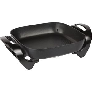 Skoov Hapjespan – 2-in-1 Elektrische BBQ Grill met Hotpot - Met Deksel – Multifunctionele Smokeless Non-stick Pan – Indoor Grill & Fondue