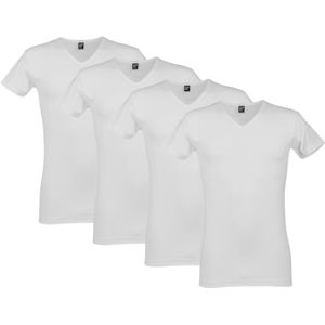 Alan Red - Oklahoma T-Shirt - Heren - Wit - Katoen en Elastaan - 4 Stuks