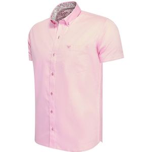 Cappuccino Overhemd Korte Mouw Stretch Toscana-Rose- Maat L
