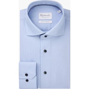 Michaelis slim fit heren overhemd - Oxford - blauw - Strijkvriendelijk - Boordmaat: 43